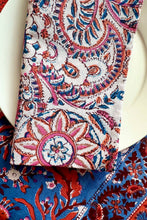 Charger l'image dans la galerie, Serviette de table Arabesque blockprint en coton imprimé