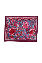 Charger l'image dans la galerie, Set de table Florescence blockprint en coton imprimé