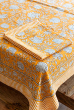 Load image into Gallery viewer, Canary table napkin Hand block printed cotton