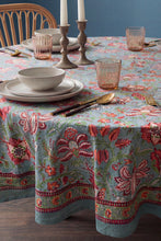 Charger l'image dans la galerie, Nappe Papyrus Ronde Coton blockprint