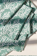 Load image into Gallery viewer, Aquamarine table napkin Hand block printed cotton