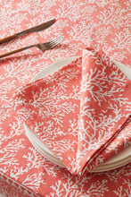 Charger l'image dans la galerie, Serviette de table Corail blockprint en coton imprimé