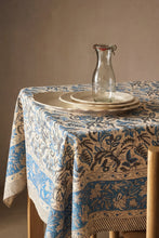 Load image into Gallery viewer, Flora tablecloth hand block printed cotton