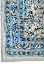 Charger l'image dans la galerie, Nappe blockprint Plume coton imprimé