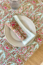 Charger l'image dans la galerie, Serviette de table Wildflower blockprint en coton imprimé