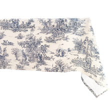 Charger l'image dans la galerie, Nappe Trianon Toile De Jouy Blanche et Bleue