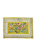 Charger l'image dans la galerie, Set de table Eden blockprint en coton imprimé Jade