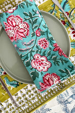 Load image into Gallery viewer, Flamboyant table napkin Hand block printed cotton
