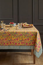 Load image into Gallery viewer, Berries tablecloth hand block printed cotton
