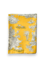 Load image into Gallery viewer, Trianon Tablecloth Toile De Jouy Yellow Tablecloth
