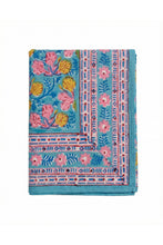 Charger l'image dans la galerie, Nappe blockprint Waterlily coton imprimé 
