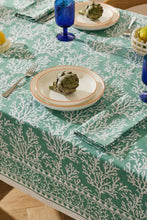 Load image into Gallery viewer, The Aquamarine tablecloth hand block printed cotton
