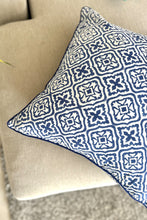 Load image into Gallery viewer, Atlas Cushion cover hand block printed cotton
