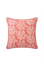 Load image into Gallery viewer, Coral Cushion cover hand block printed cotton
