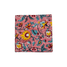 Load image into Gallery viewer, Eden table napkin Hand block printed cotton rose

