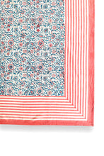 Load image into Gallery viewer, Meadow tablecloth hand block printed cotton
