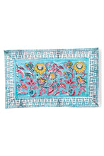 Load image into Gallery viewer, Eden placemat Hand block printed cotton Blue
