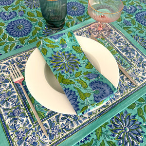 Rhapsody table napkin Hand block printed cotton