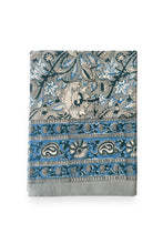 Load image into Gallery viewer, Plume tablecloth hand block printed cotton
