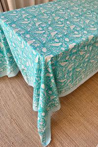 Paradis tablecloth hand block printed cotton