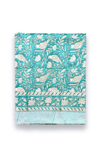 Paradis tablecloth hand block printed cotton