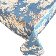 Load image into Gallery viewer, Trianon Tablecloth Toile De Jouy Blue Tablecloth
