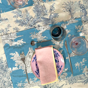 Set de table Trianon Toile de Jouy Bleu