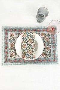 Bliss placemat Hand block printed cotton