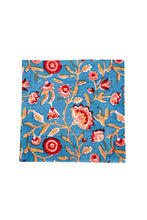 Load image into Gallery viewer, Panache table napkin Hand block printed cotton blue
