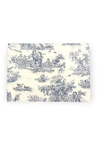 Trianon tablemat Toile de Jouy Blue and White