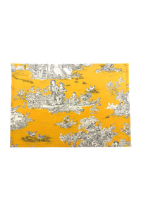 Trianon tablemat Toile de Jouy Yellow